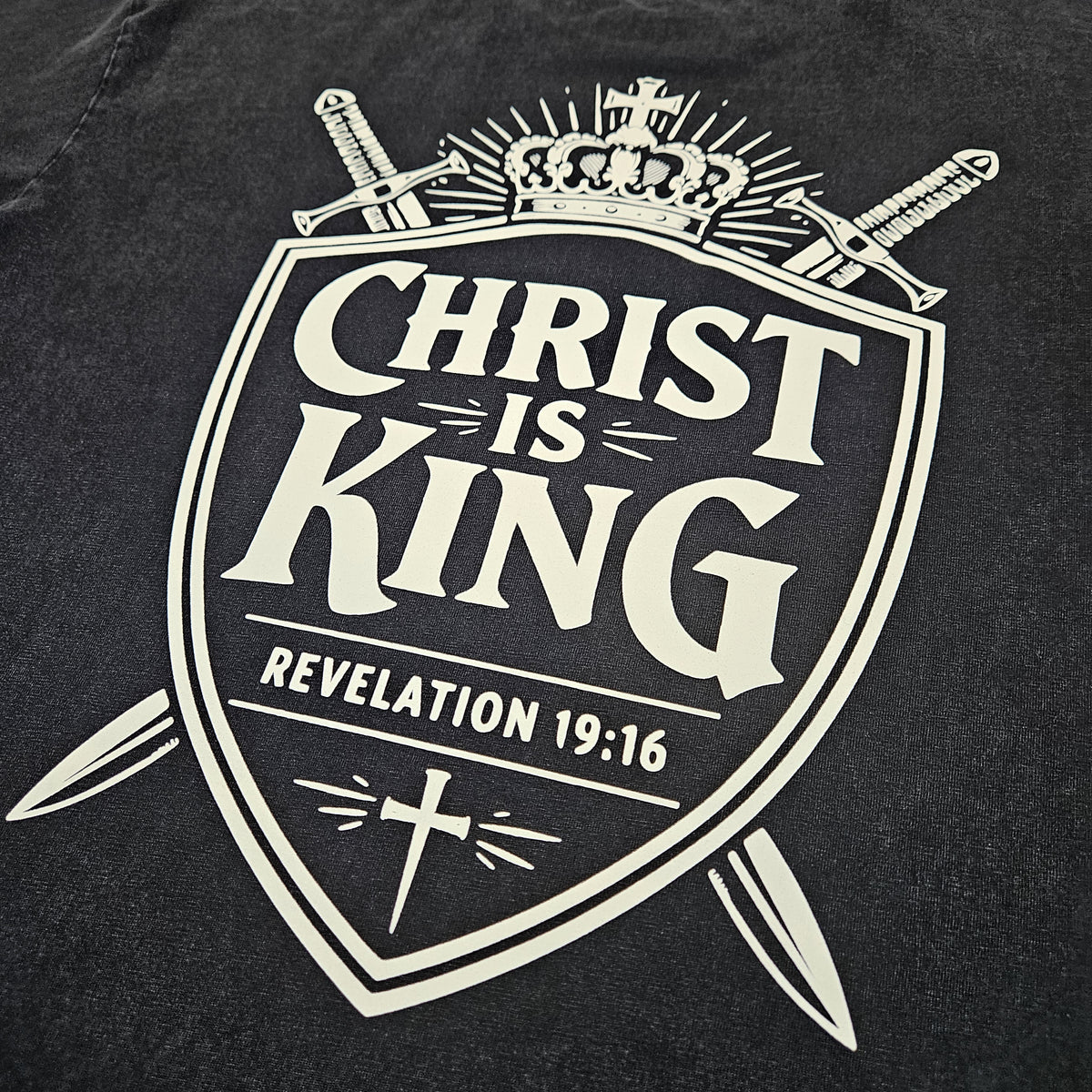 Christ is King Tee - Premium Heavyweight Vintage Wash