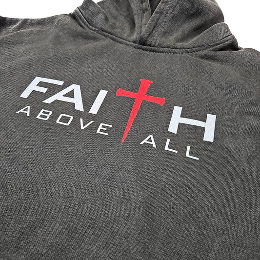 Faith Above All Premium Heavyweight Hoodie