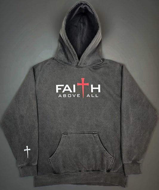 Faith Above All Premium Heavyweight Hoodie