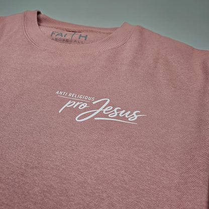 Anti Religious Pro Jesus Crewneck Sweatshirt