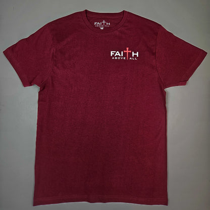 Faith Above All Red Cross Logo Tee - Multiple Colors