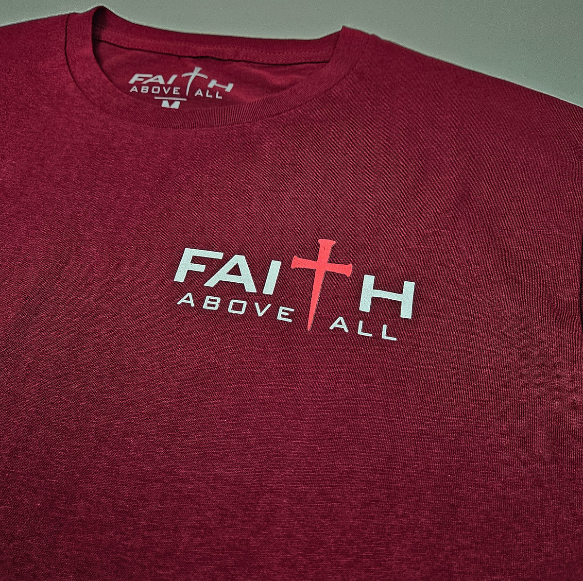 Faith Above All Red Cross Logo Tee - Multiple Colors