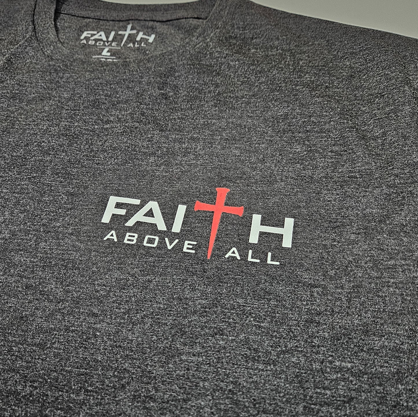 Faith Above All Red Cross Logo Tee - Multiple Colors