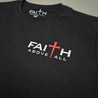 Faith Above All Red Cross Logo Tee - Multiple Colors