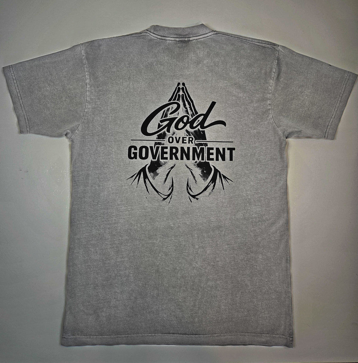 God Over Government Tee - Premium Heavyweight Vintage Wash