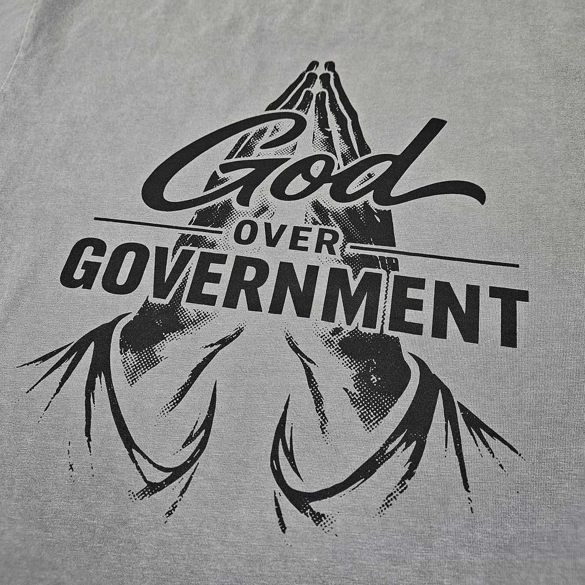 God Over Government Tee - Premium Heavyweight Vintage Wash