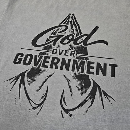 God Over Government Tee - Premium Heavyweight Vintage Wash