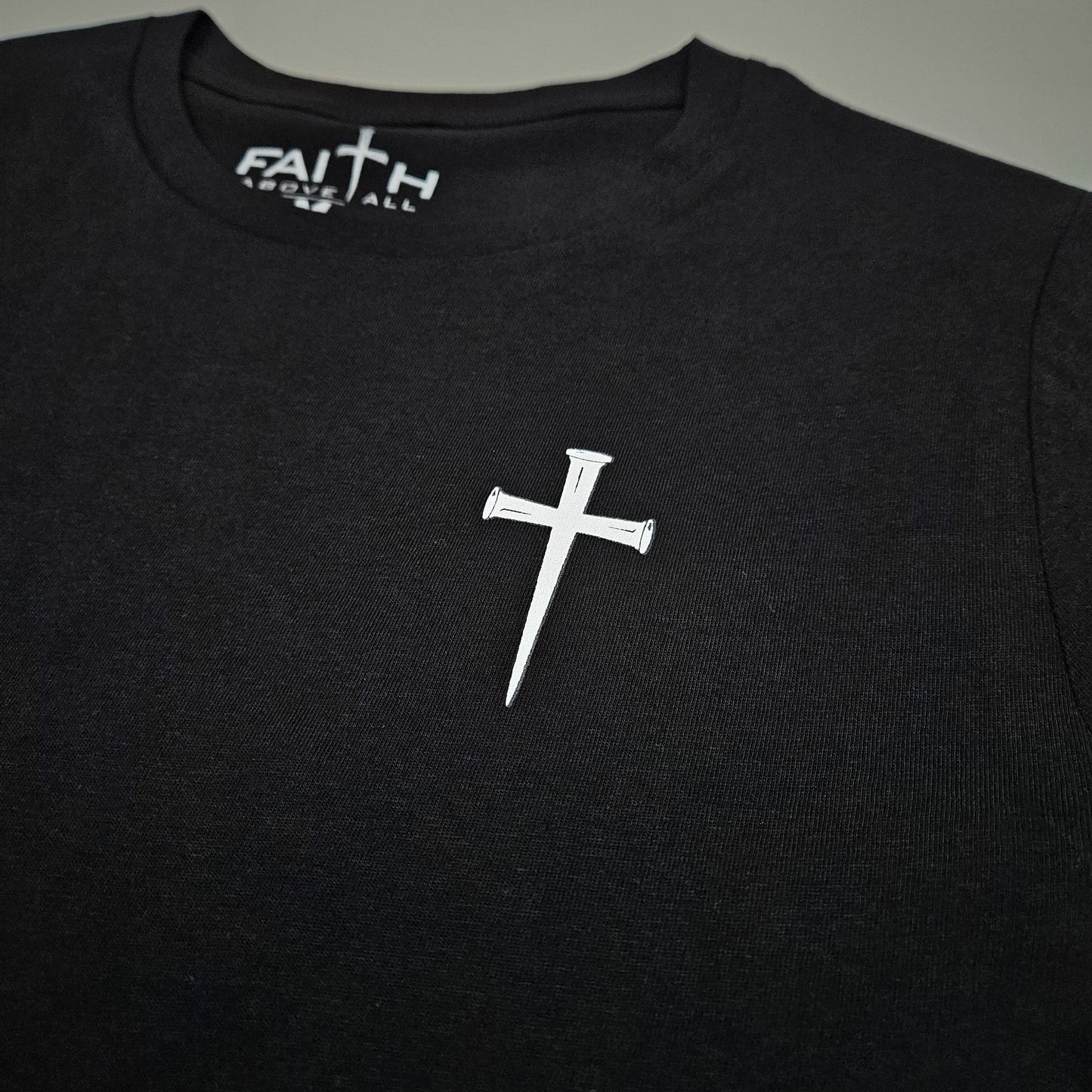 Women's Faith Above All Back Print Tee
