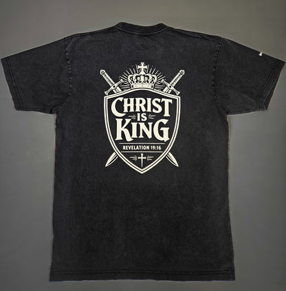 Christ is King Tee - Premium Heavyweight Vintage Wash