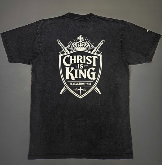 Christ is King Tee - Premium Heavyweight Vintage Wash