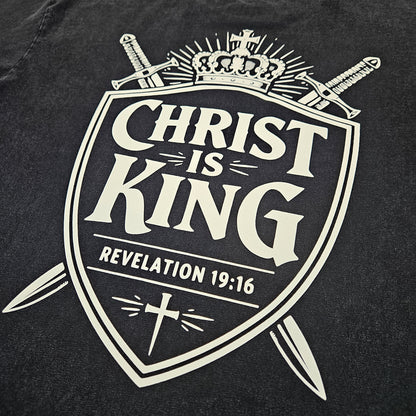 Christ is King Tee - Premium Heavyweight Vintage Wash