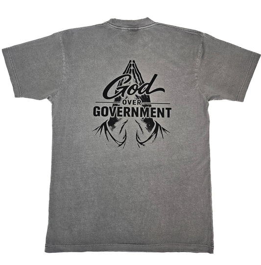 God Over Government Tee - Premium Heavyweight Vintage Wash