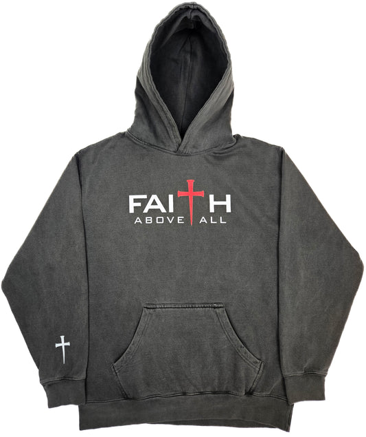 Faith Above All Premium Heavyweight Hoodie