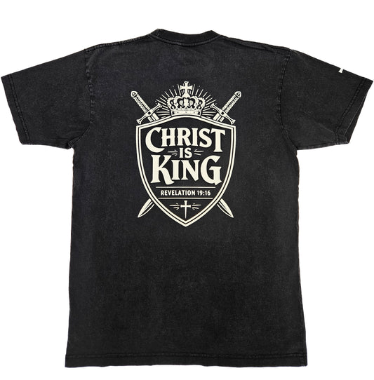 Christ is King Tee - Premium Heavyweight Vintage Wash