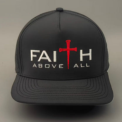 Faith Above All Performance Trucker Hat